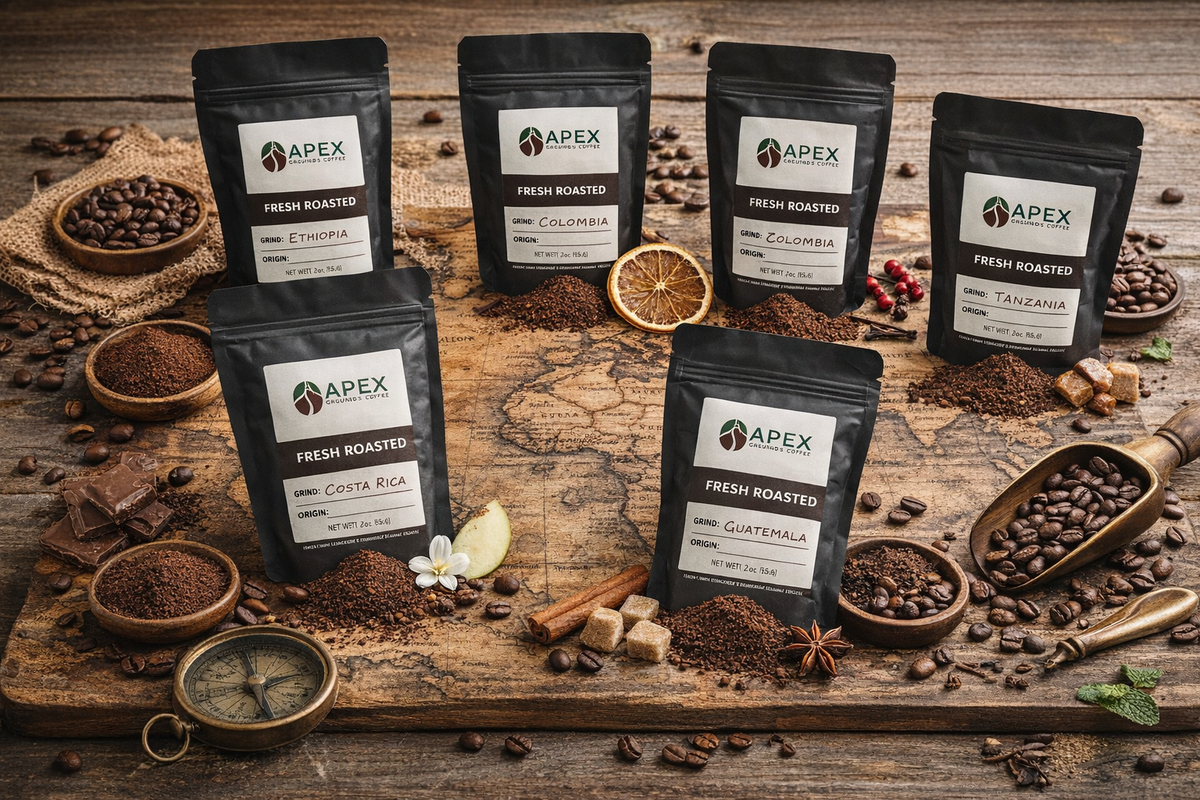 Single Origin Coffee Favorites Sample Pack Apex Grounds Coffee